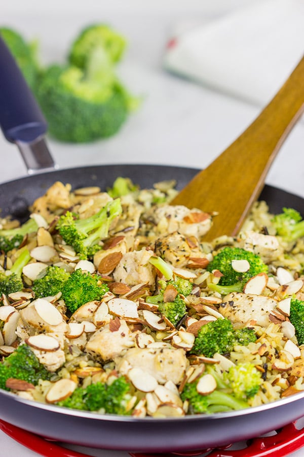 Looking for an easy weeknight meal? This Chicken, Broccoli and Wild Rice Skillet is the perfect solution!