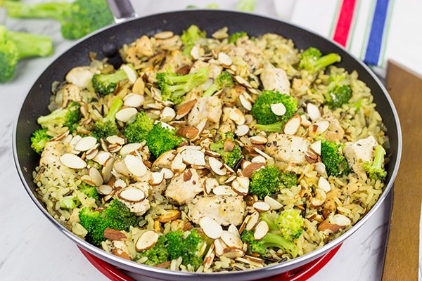 Looking for an easy weeknight meal?  This Chicken, Broccoli and Wild Rice Skillet is the perfect solution!