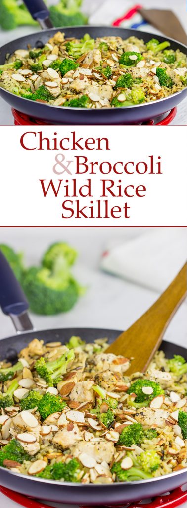 Looking for an easy weeknight meal?  This Chicken, Broccoli and Wild Rice Skillet is the perfect solution!