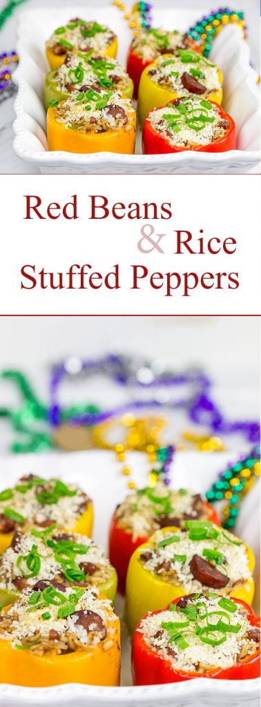 With Mardi Gras approaching, it's time for some Cajun comfort food. It's time for some Red Beans and Rice Stuffed Peppers!