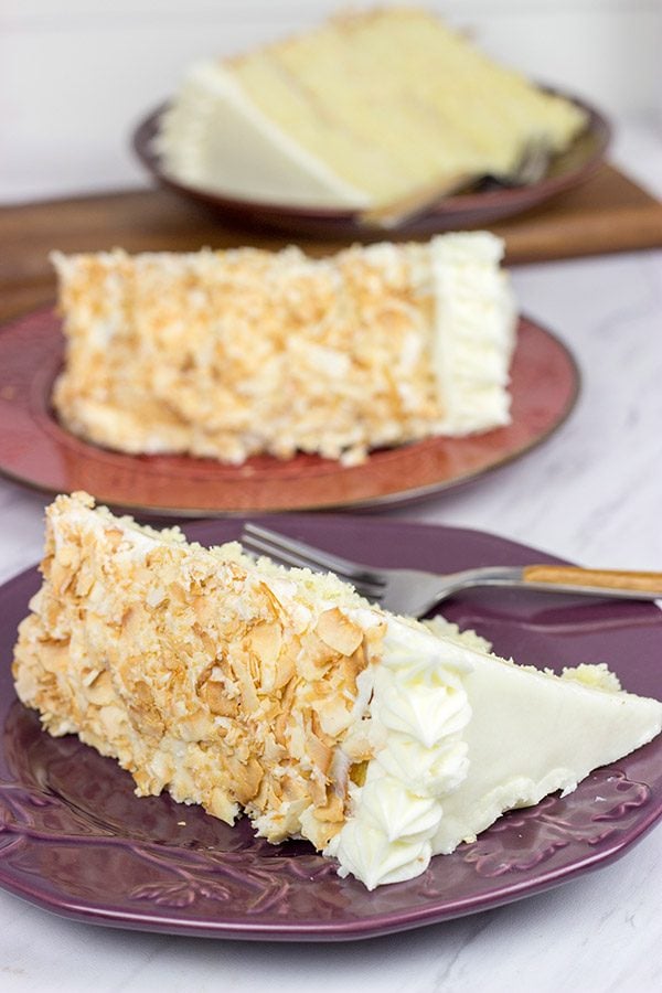 Warning: This Charleston Coconut Cake is a showstopper! This decadent dessert features layers of coconut cake filled with coconut cream...oh, and there's a coconut cream cheese frosting, too!