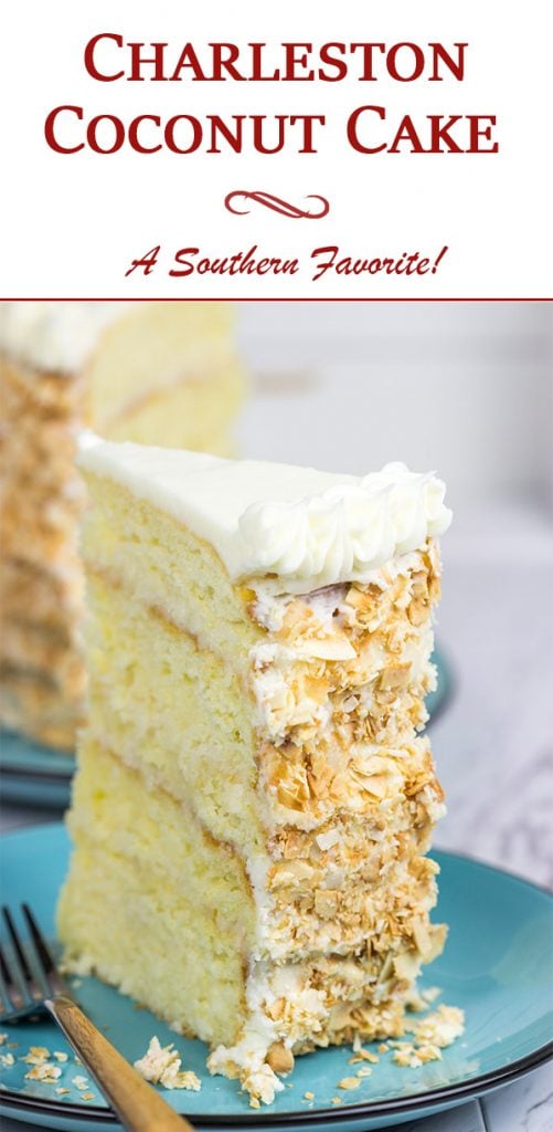 Warning: This Charleston Coconut Cake is a showstopper! This decadent dessert features layers of coconut cake filled with coconut cream...oh, and there's a coconut cream cheese frosting, too!