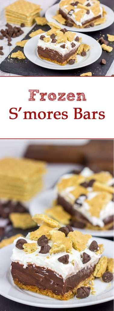 Celebrate warm summer days with this twist on a classic. These Frozen S'mores Bars are sure to be a hit in your family!