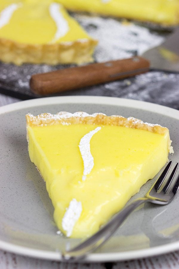 This Lemon Cream Tart is a packed with flavor, and it's the perfect dessert for a warm spring day!