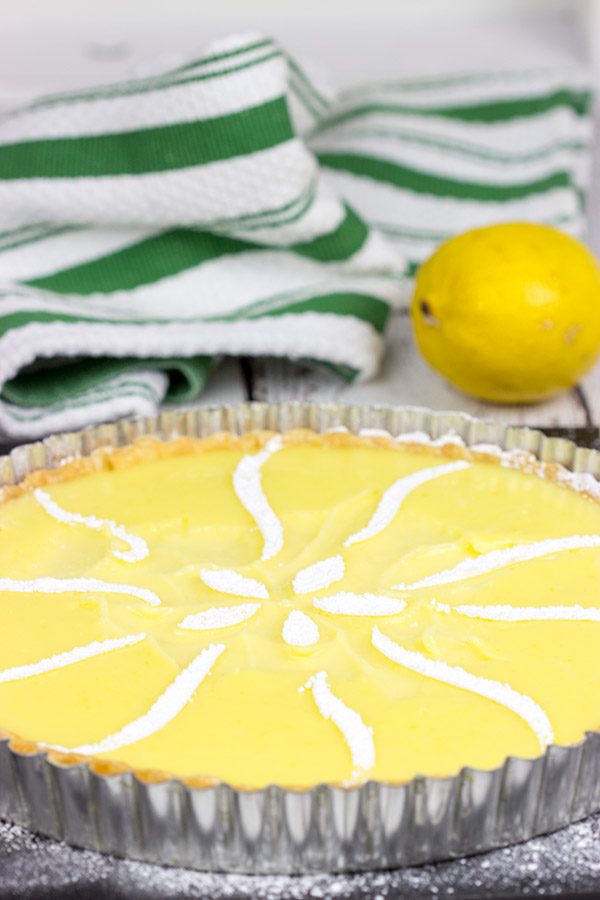 This Lemon Cream Tart is a packed with flavor, and it's the perfect dessert for a warm spring day!