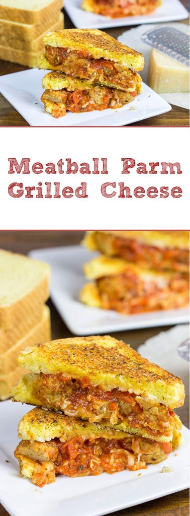 This Meatball Parm Grilled Cheese is pretty much spaghetti and meatballs...in sandwich form!