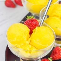This Passion Fruit Sorbet is a dairy-free treat that's perfectly refreshing for warm summer days!