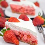 This Strawberry Pretzel Pie is a throwback to a classic recipe...but with a twist!  It's also an excellent dessert to serve at a summer picnic!