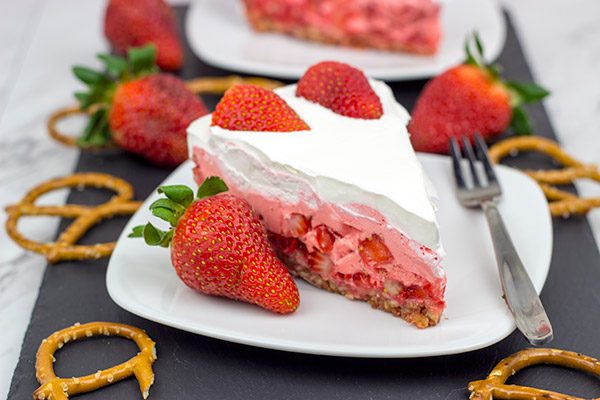This Strawberry Pretzel Pie is a throwback to a classic recipe...but with a twist!  It's also an excellent dessert to serve at a summer picnic!