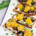 These Bacon and Cheddar Cheese Curd Bites make for a delicious appetizer...especially while watching sports!  And the smoky ranch dressing?  It's tasty enough to be a dip all by itself!