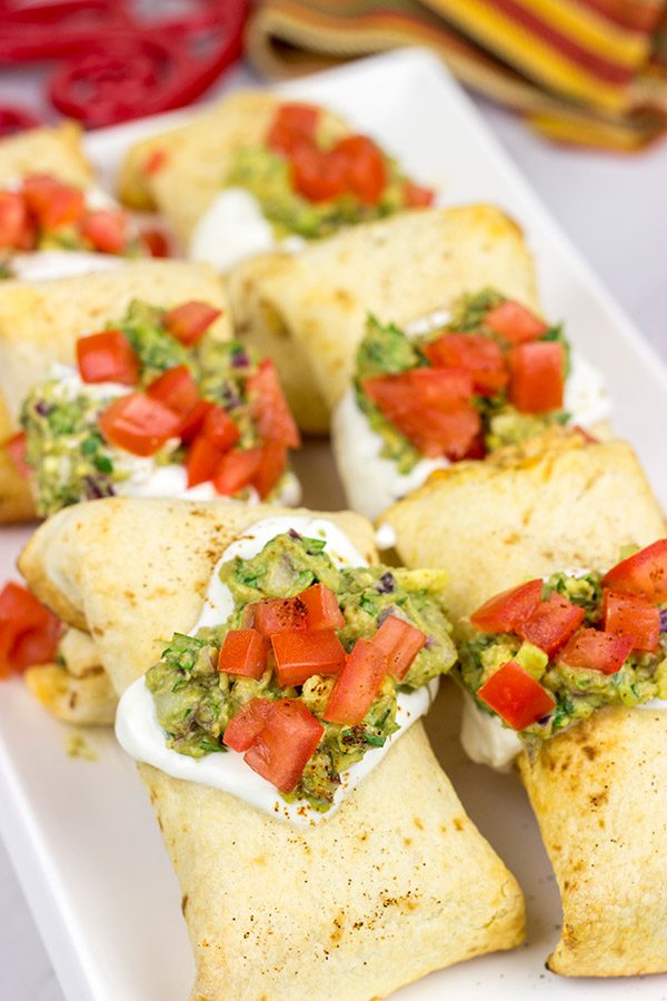 These Baked Chicken Chimichangas are a baked version of classic TexMex fare...and they're really delicious!  Consider making a batch of these for your next party!