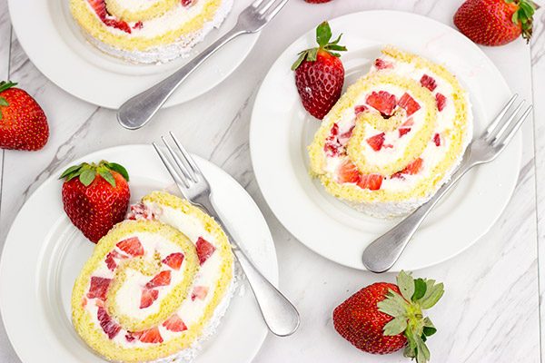 This Fresh Strawberry Cake Roll is a fun way to celebrate fresh summer strawberries! Grab a slice, sit back and enjoy!