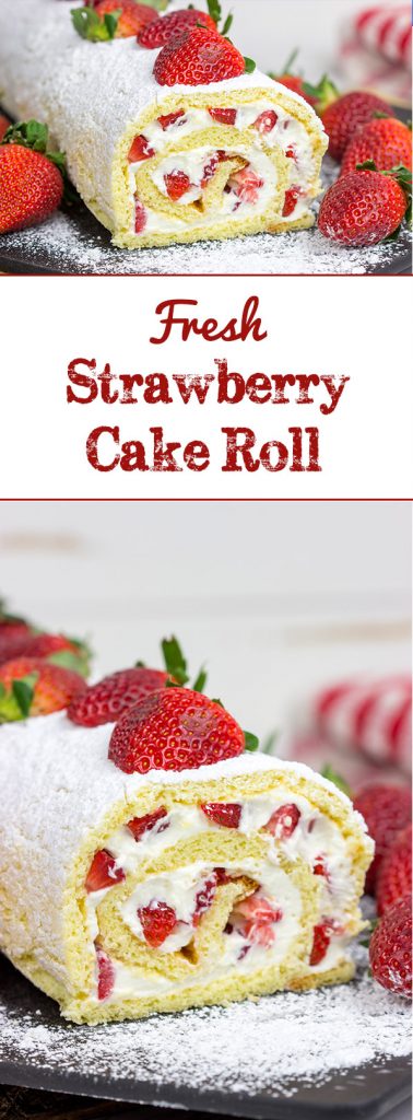 This Fresh Strawberry Cake Roll is a fun way to celebrate fresh summer strawberries! Grab a slice, sit back and enjoy!