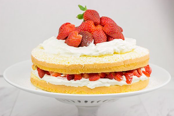 A slice of this Fresh Strawberry Cake is a wonderful (and tasty!) way to end a warm summer day!