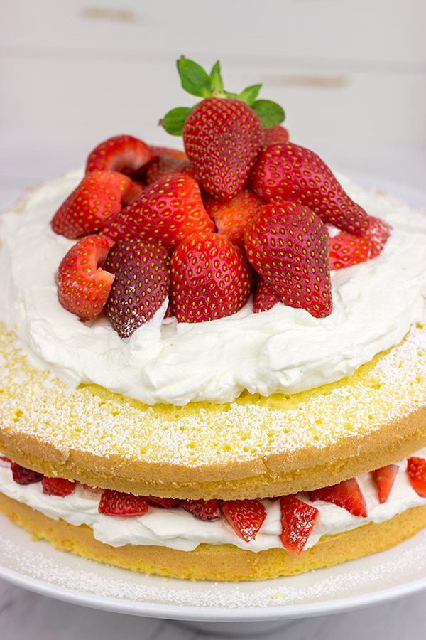A slice of this Fresh Strawberry Cake is a wonderful (and tasty!) way to end a warm summer day!