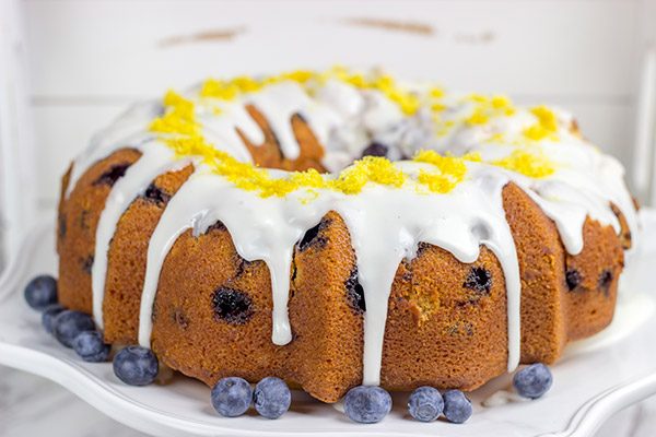 This Lemon Blueberry 7UP Pound Cake is packed with bright lemony flavor...and it's a great dessert for warm Spring days!