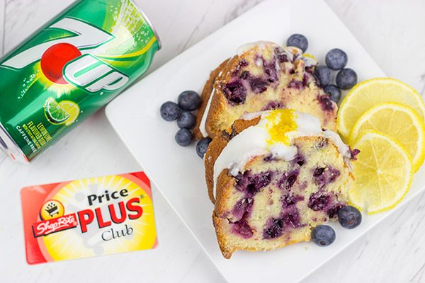 This Lemon Blueberry 7UP Pound Cake is packed with bright lemony flavor...and it's a great dessert for warm Spring days!