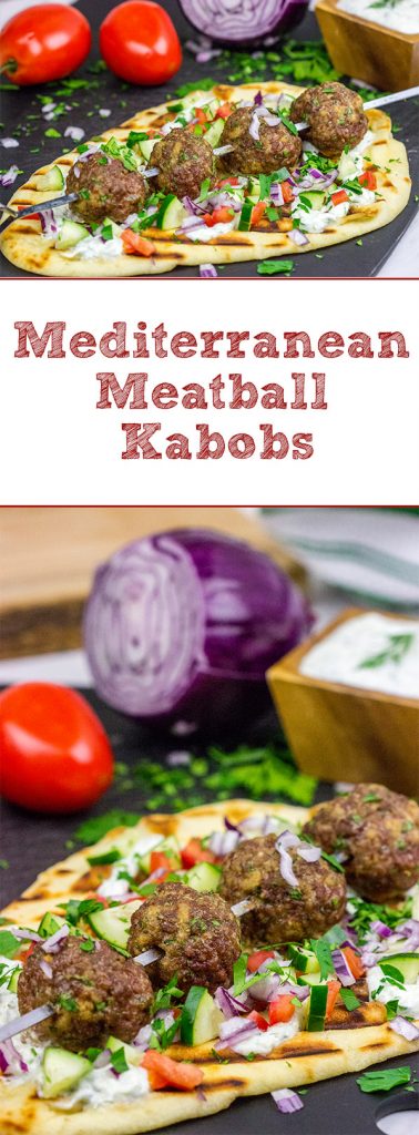 These Mediterranean Meatball Kabobs deserve a spot on your dinner menu soon! Served up with grilled naan and a bit of tzatziki sauce, these meatballs are sure to become a favorite in your house, too!
