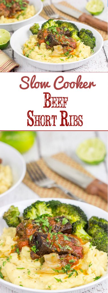 These Slow Cooker Beef Short Ribs are the ultimate slow cooker comfort food for a chilly day!