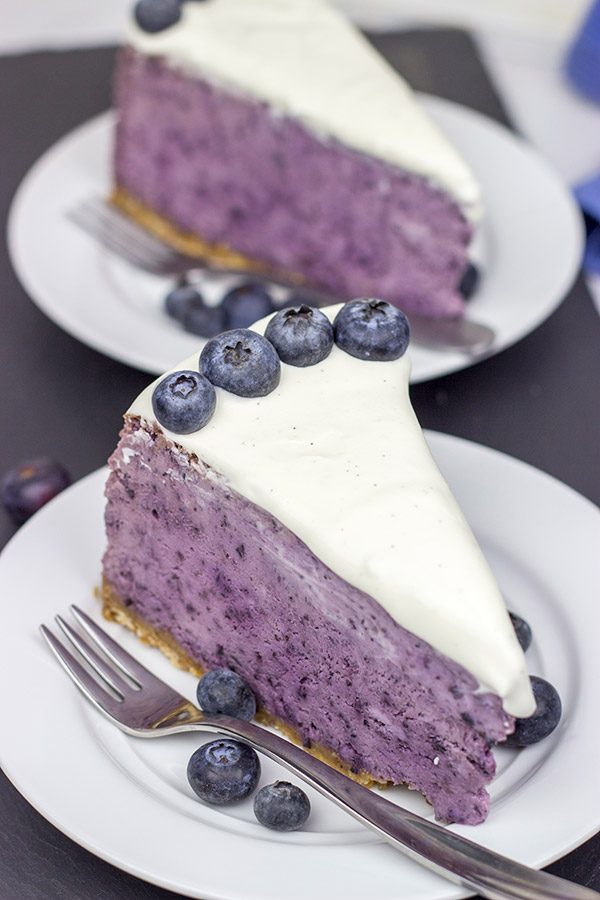 This Fresh Blueberry Cheesecake is packed with fresh summer blueberries...and it's a fun dessert to serve on a warm summer evening!