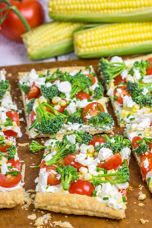 Got some extra veggies in the garden?  Whip up this easy Garden Vegetable Tart!  This tart is the perfect snack on a warm summer evening!