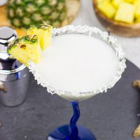 This Pineapple Coconut Martini is perfect for warm summer evenings on the back porch! Cheers!