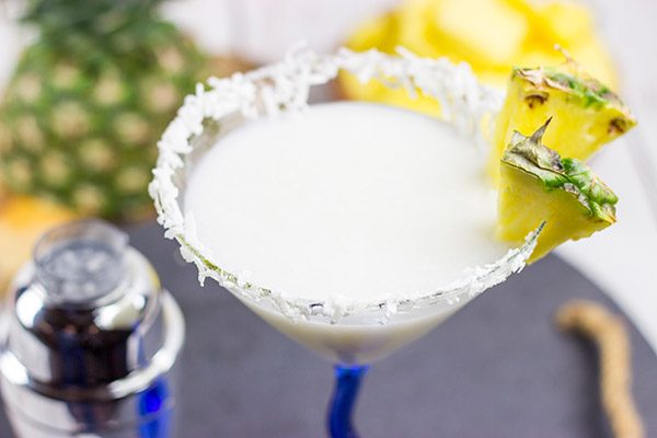 This Pineapple Coconut Martini is perfect for warm summer evenings on the back porch! Cheers!