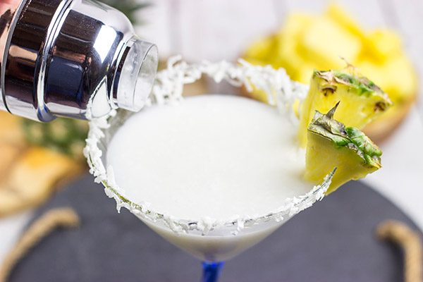 This Pineapple Coconut Martini is perfect for warm summer evenings on the back porch! Cheers!