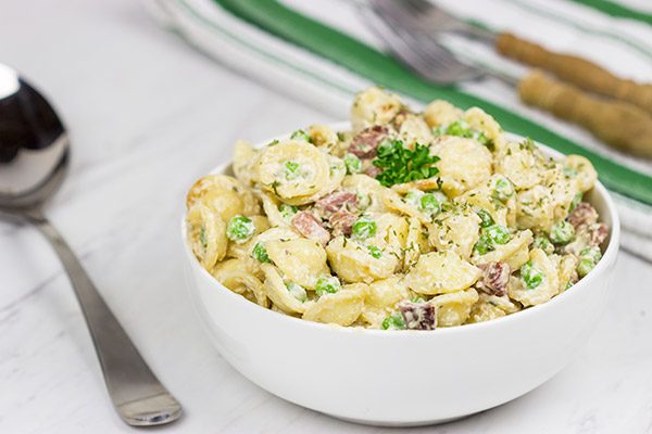 This Prosciutto and Pea Pasta Salad is a fun twist on a classic, and it's an excellent side dish to serve alongside your favorite grilled summer recipes!