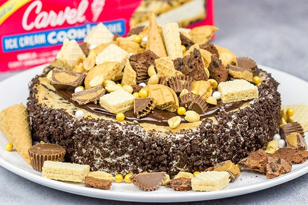 Summer is just around the corner!  Celebrate with a slice of this Chocolate Peanut Butter Ice Cream Freak Cake!