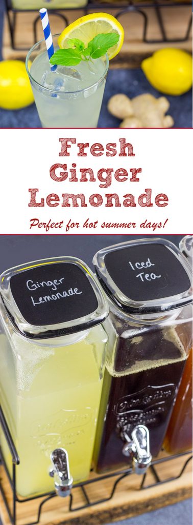 Summer will be here soon, and a nice cold glass of Fresh Ginger Lemonade is a great way to cool off!