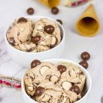 This Malted Milk Ice Cream is chocolaty, creamy and delicious...and it's packed with chopped Whoppers!  Grab a bowl and relax!