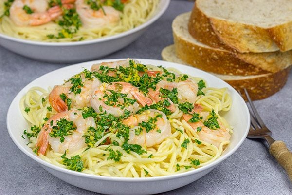 This Shrimp Gremolata Linguine comes together in 30 minutes (or less!), so it's a perfect pasta recipe for busy weeknights!