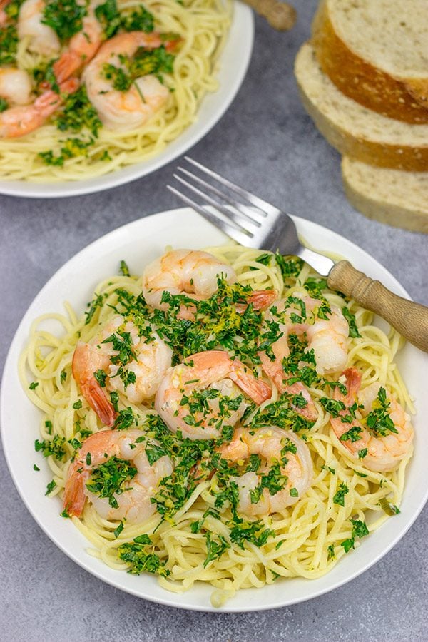 This Shrimp Gremolata Linguine comes together in 30 minutes (or less!), so it's a perfect pasta recipe for busy weeknights!