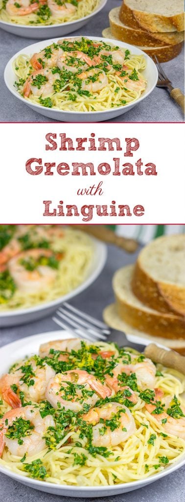 This Shrimp Gremolata Linguine comes together in 30 minutes (or less!), so it's a perfect pasta recipe for busy weeknights!