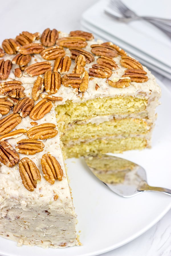 If you're looking for a unique and delicious cake recipe, then look no further! This Southern Pecan Praline Cake is one of our new favorites!