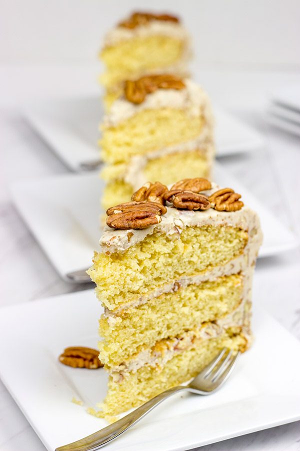 If you're looking for a unique and delicious cake recipe, then look no further!  This Southern Pecan Praline Cake is one of our new favorites!