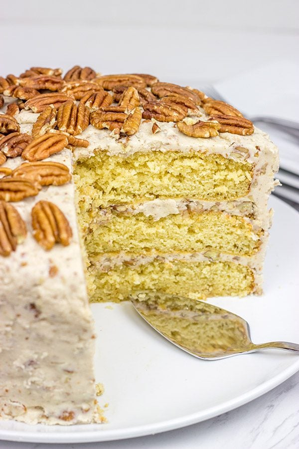 If you're looking for a unique and delicious cake recipe, then look no further!  This Southern Pecan Praline Cake is one of our new favorites!