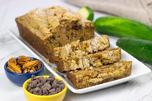 Overrun with zucchini? Grab some chocolate chips from the pantry and make a batch of this tasty Chocolate Chip Zucchini Bread!