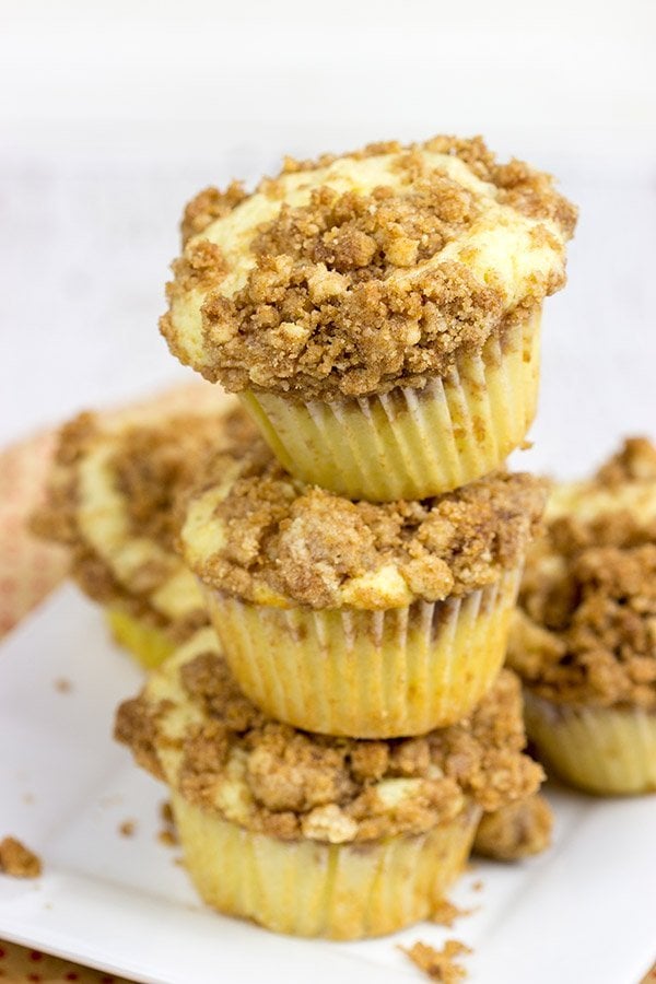 Do you love brown sugar and cinnamon? Then these Crumb Cake Muffins are calling your name! They're packed with flavor, and they can be served as breakfast or dessert!