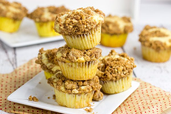Do you love brown sugar and cinnamon?  Then these Crumb Cake Muffins are calling your name!  They're packed with flavor, and they can be served as breakfast or dessert!