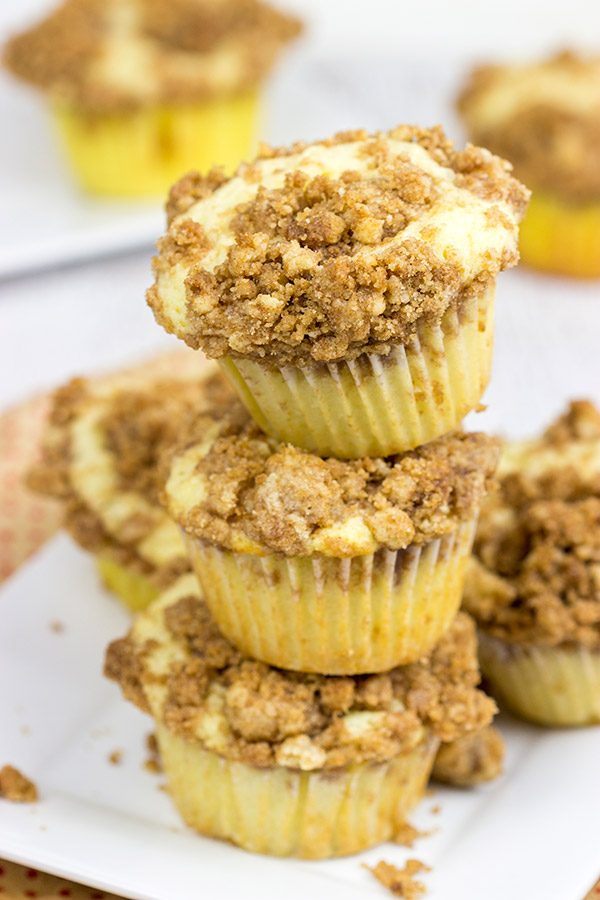 Do you love brown sugar and cinnamon?  Then these Crumb Cake Muffins are calling your name!  They're packed with flavor, and they can be served as breakfast or dessert!