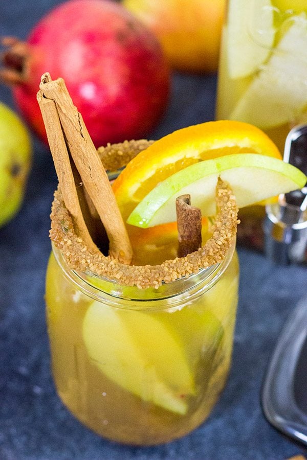 Celebrate the arrival of Autumn with a glass of this Fall Harvest Sangria. It's full of your favorite fruits, and it can be made with either red or white wine!