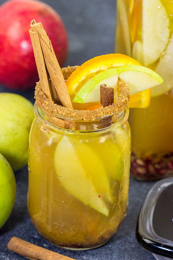 Celebrate the arrival of Autumn with a glass of this Fall Harvest Sangria. It's full of your favorite fruits, and it can be made with either red or white wine!