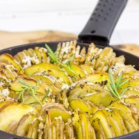 Grab that cast iron skillet! These Garlic and Rosemary Roasted Potatoes are a fun twist on a classic recipe!