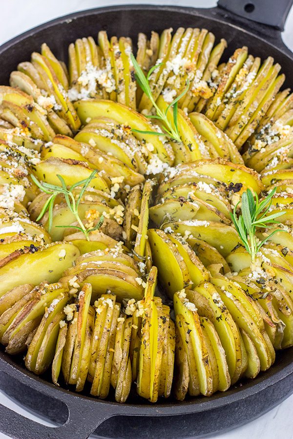 Grab that cast iron skillet! These Garlic and Rosemary Roasted Potatoes are a fun twist on a classic recipe!