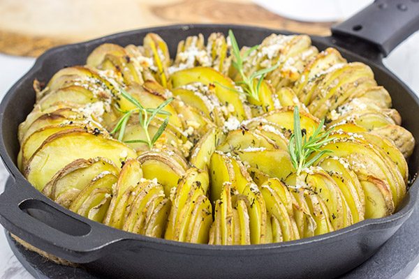 Grab that cast iron skillet! These Garlic and Rosemary Roasted Potatoes are a fun twist on a classic recipe!