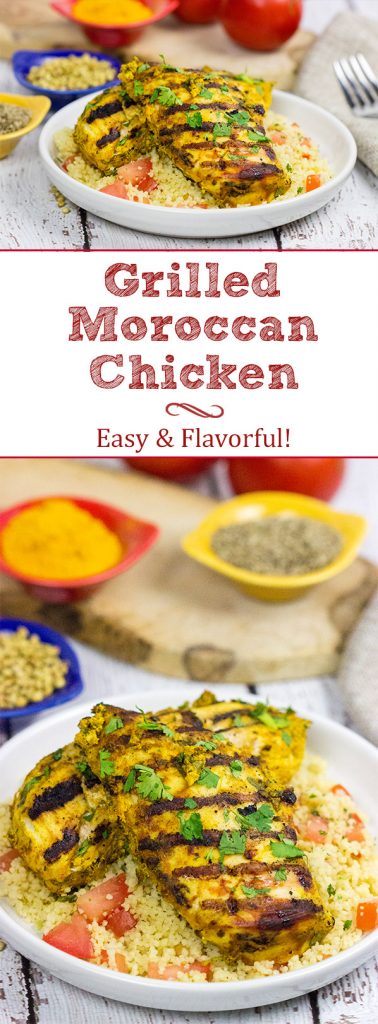 This Grilled Moroccan Chicken starts with an tasty yogurt-based marinade. Add in the flavor of the grill, and you've got a delicious (and easy) dinner!