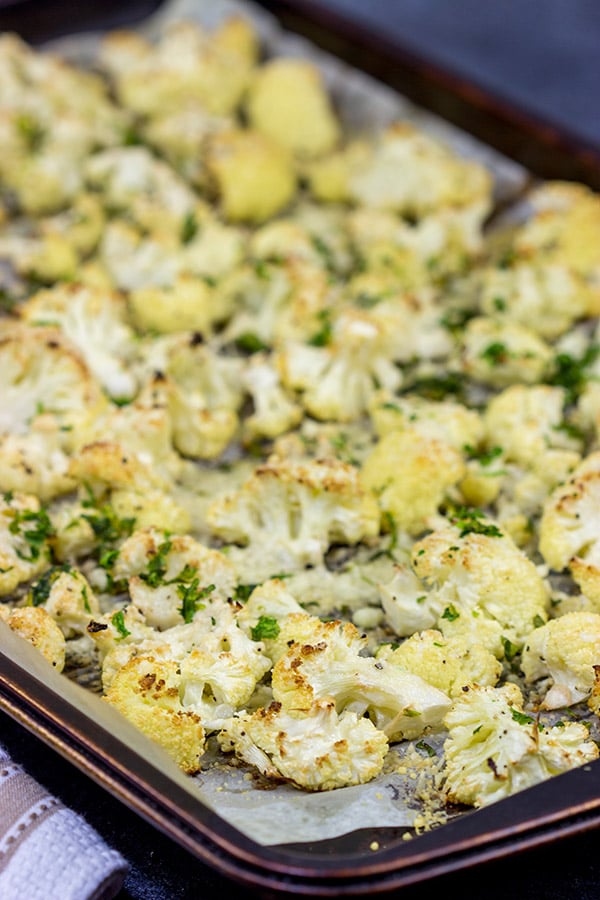 Looking for an easy side dish? Grab some Parmigiano Reggiano and make a batch of this Parmesan Roasted Cauliflower!
