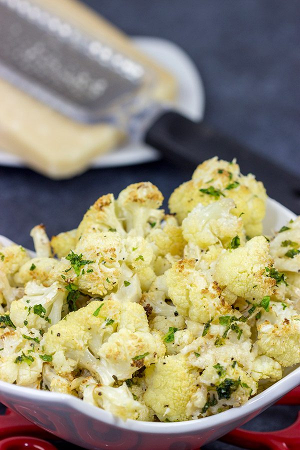 Looking for an easy side dish?  Grab some Parmigiano Reggiano and make a batch of this Parmesan Roasted Cauliflower!